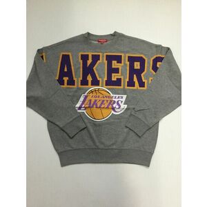 WMNS Sweatshirt Mitchell & Ness Los Angeles Lakers Women's Logo Fleece grey heather kép