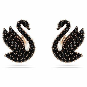 Swarovski Swarovski Ikonikus fülbevaló fekete kristályokkal Swan 5684608 kép