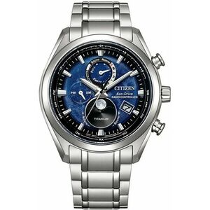 Citizen Citizen Tsukiyomi Moonphase Eco-Drive Radio Controlled Super Titanium BY1010-81L kép