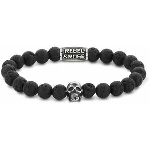 Rebel&Rose Rebel&Rose Gyöngy karkötő SkullBlack Moon RR-SK001-S 17, 5 cm - M kép