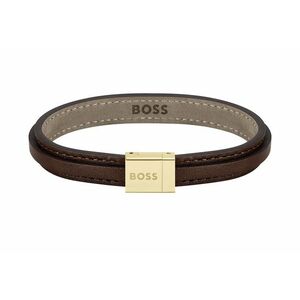 Hugo Boss Hugo Boss Barna bőr karkötő férfiaknak 1580329M 17, 5 cm kép