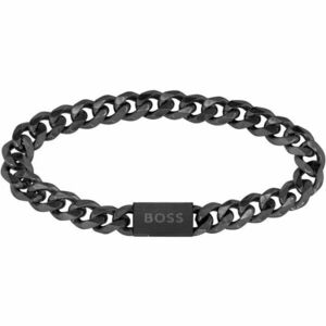 Hugo Boss Hugo Boss Stílusos fekete férfi karkötő Chain Link 1580145 19 cm kép