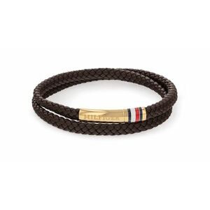 Tommy Hilfiger Tommy Hilfiger Barna bőr karkötő acél csattal 2790551 kép