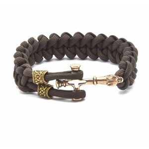 Cordell Cordell Stílusos paracord karkötő Wolf Crosses Bronze kép