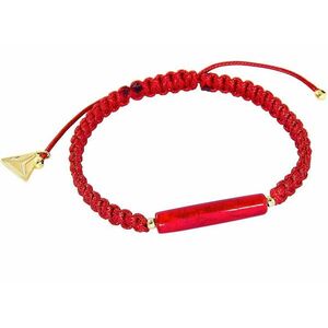 Lampglas Lampglas Védő karkötő 24 karátos arannyal Shamballa Red LineLampglas gyöngyből BSHX4 kép