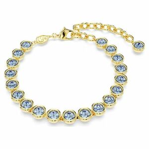 Swarovski Swarovski Stílusos aranyozott karkötő kék kristályokkal Imber Tennis 5688419 20 cm kép