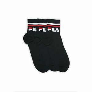 Fila unisex pamut zokni - rövid állású zokni - bordázott szár - 3 pár - sötétkék - 43-46 kép