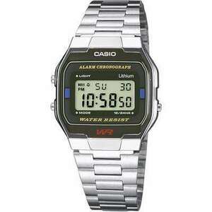 Casio Kronográf Karóra A163WA-1QES (H x Sz x Ma) 36.8 x 33 x 9.1 mm Ezüst Ház anyaga=Nemesacél Anyag (karpánt)=Nemesacél kép