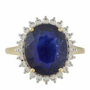 Arany Gyűrű Kék Zafírral és Természetes Cirkónnal, PCY10580/59 kép