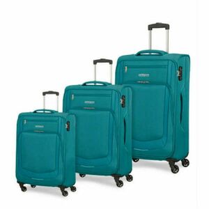 American Tourister Summer Session 3 részes puhafedeles Bőrönd szett - kék kép