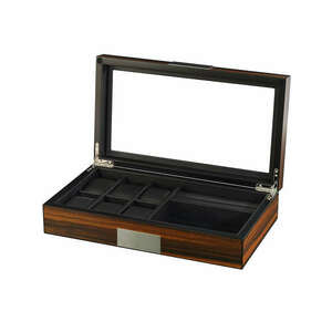 Rothenschild watches &amp; jewelry box RS-2378-EB for 6 watches + 2 compartments kép