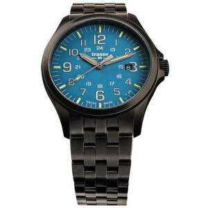 Traser H3 108740 P67 Officer GunMetal Skyblue Men's 42mm 10ATM kép