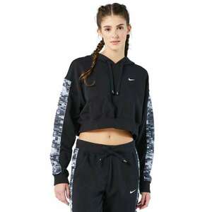 Kapucnis pulóver Nike W Nk Df Gt Ft Kapucnis pulóver Np Aop DX0040010 Nők Fekete XS kép