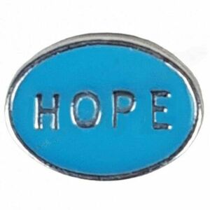 Mini charm, hope, türkiz, 9 mm kép