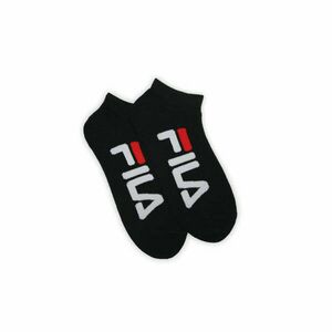 Fila unisex feliratos titokzokni - 2 pár/csomag - pamut titokzokni - fekete - 43-46 kép