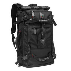 Dollcini, Utazási hátizsák, kézi hátizsák, strapabíró átalakítható táska, 15, 6 hüvelykes laptoptáskához, túrázáshoz, utazáshoz, üzleti, fekete kép