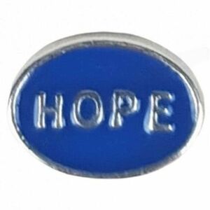 Mini charm, hope, sötétkék, 9 mm kép