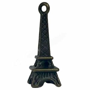 Fémmedál, Eiffel-torony, antikréz, 0, 9x2, 4 cm kép