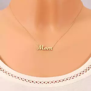 585 arany nyaklánc Mom felirattal, vékony állítható lánc kép