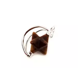 Merkaba medál fémmel Tigrisszem 2x3cm kép