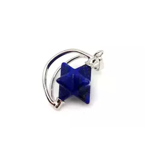 Merkaba medál fémmel Lapis lazuli 2x3cm kép