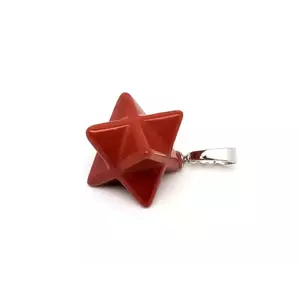 Merkaba medál Jáspis vörös 2x2cm kép