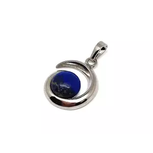 Spirál medál fém Lapis lazuli 2cm kép