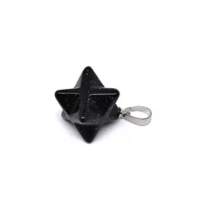 Merkaba medál goldstone kék 2x2cm kép