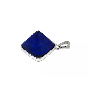 Piramis medál fémmel Lapis lazuli 2x2cm kép