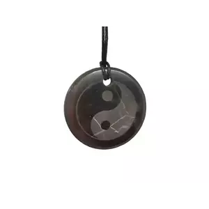 Shungit medál gravírozott yin yang 30mm kép