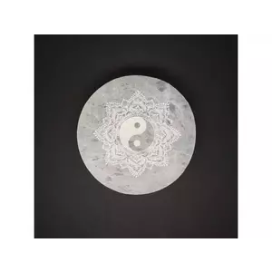 Szelenit korong yin yang mandala mintás 9-10cm kép