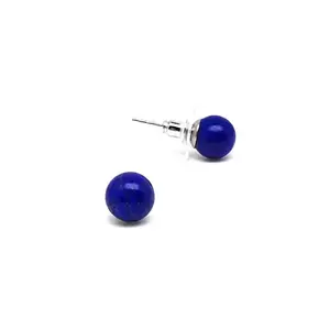 Fülbevaló golyó lapis lazuli 8mm kép