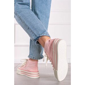 Rózsaszín platform vászon tornacipő Tylea kép