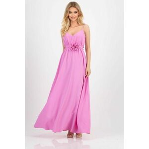 Pink ruha könnyed harang alakú gumirozott derékrésszel kép