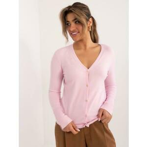 Női cipzáras pulóver halvány rózsaszín kép