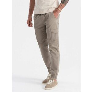 Ombre Clothing Trendi bézs jogger nadrág V2 PAJO-0123 kép