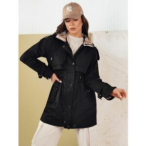 Dstreet Trendi fekete néoi parka kabát Moza kép