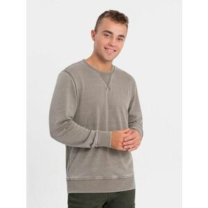 Ombre Clothing Bézs pulóver nyak részén dísz varrással V2 SSDS-0131 kép