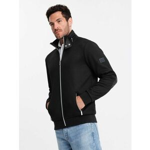 Ombre Clothing Trendi fekete bomber dzseki V1 JANP-0154 kép