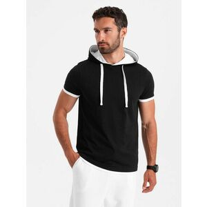 Ombre Clothing Fekete kapucnis póló V9 TSCT-22SS-001 kép