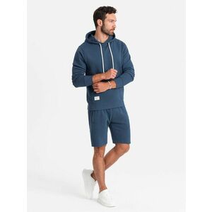 Ombre Clothing Sötét kék rövid melegítő együttes (pulcsi+bermuda) V4-Z75 kép