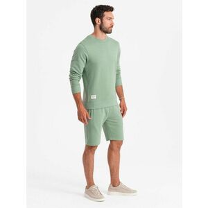 Ombre Clothing Zöld rövid melegítő együttes ( belebújós pulcsi+bermuda) V3-Z77 kép