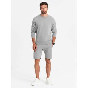 Ombre Clothing Szürke rövid melegítő együttes ( belebújós pulcsi+bermuda) V1-Z77 kép