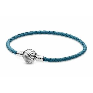 Pandora Pandora Türkiz bőr karkötő kagylóval Moments 598951C01 18 cm kép