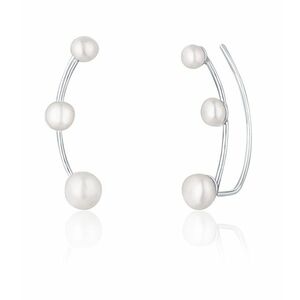 JwL Luxury Pearls JwL Luxury Pearls Hosszú ezüst fülbevaló folyami gyöngyökkel JL0794 kép