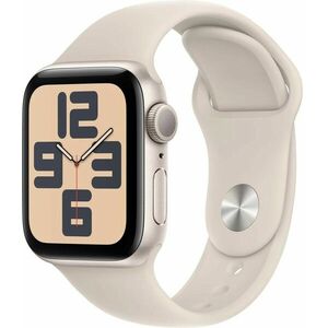 Apple Apple Apple Watch SE (2023) GPS 40 mm sport szilikon szíj, csillag fehér M/L kép