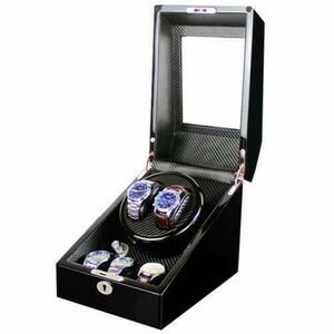 Óratartó doboz iUni Watch Winder 2 + 3 tárolóhely, Carbon kép