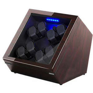 Óratartó doboz iUni Luxury Watch Winder 8, Mahagóni-Fekete kép