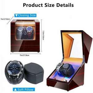 Óratartó doboz iUni Watch Winder 2 férőhelyes, Mahagóni kép