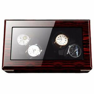 Óratartó doboz iUni Luxury Watch Winder 4, Mahagóni-Fekete kép